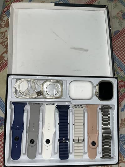 Crown H59 Ultra 2 Smart Watch - 10-in-1 Set with Earbuds