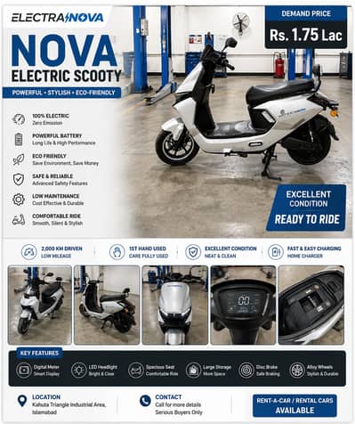 Nova  Electric Scooty | 2,000 KM | 1st Hand Used | Excellent Condition