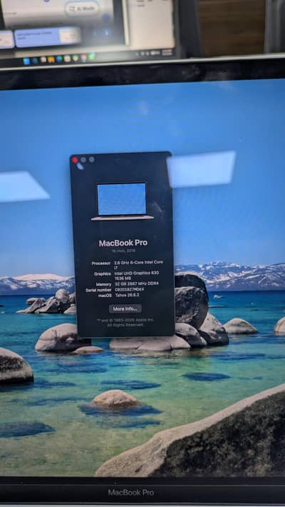 Mac book pro 2019 I-7 32 ram 512ssd