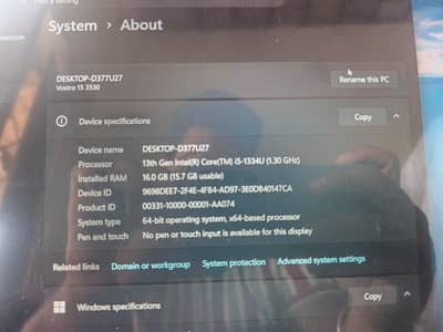 Urgent sale: Dell Vostro 13th Gen Intel Core i5|16GB Ram|10/10 cond