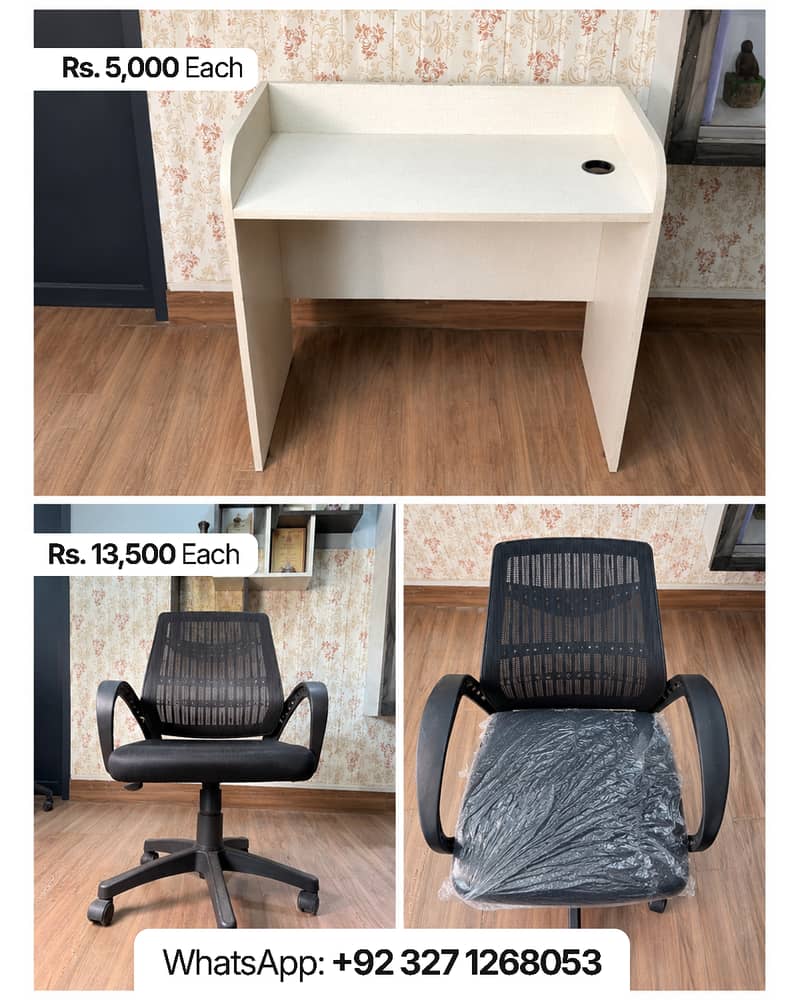 Office Computer Chair & Table Complete Office Setup 0