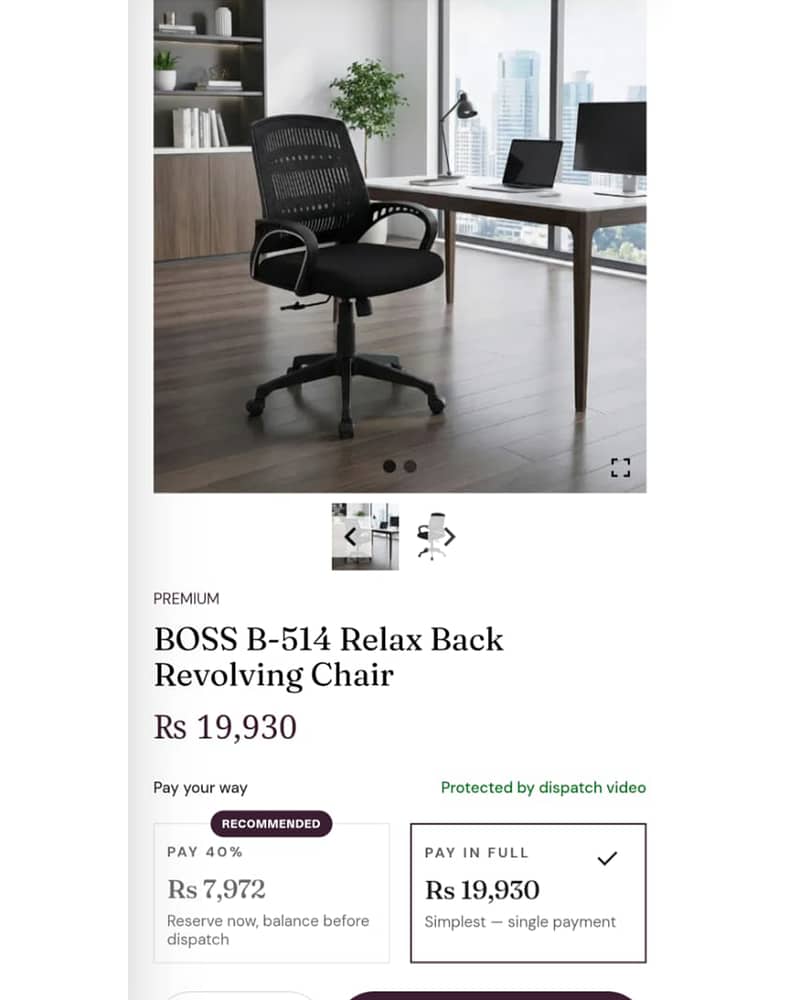Office Computer Chair & Table Complete Office Setup 11