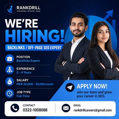 Backlinks / Off Page Seo Expert | Seo Jobs | Urgent Hiring | Jobs
