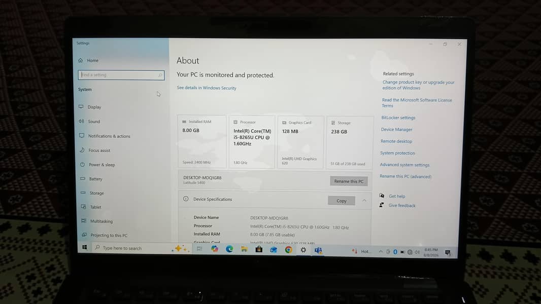 core I 5 8th generation 0