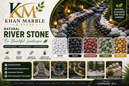 Natural river stones