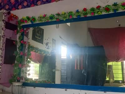 salon cabinets and mirror