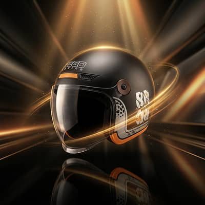 Stylish & Safe Open Face Helmet for Daily Riders