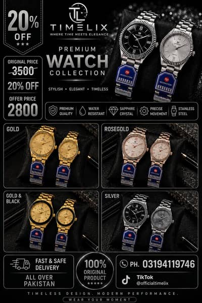 Moonston Watch | Casual Watch | Couple Watch ⌚