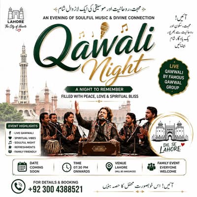 Qawali Night & Live Qawali, Live Music & Sufi Night & Sufi Music