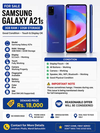 Samsung Mobile A21s
