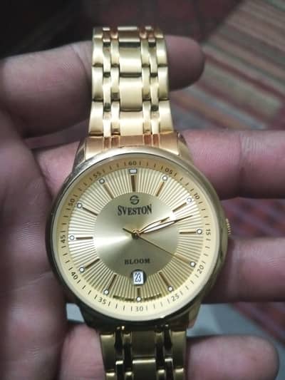 sveston bloom Golden Watch For Man