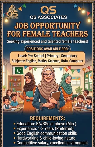 we are hiring female teaching staff