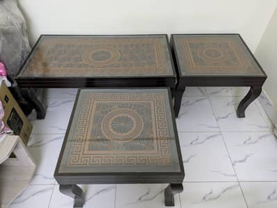 Beautiful Wooden Table Set/Center Tables For Lounge or dining- 3 Piece
