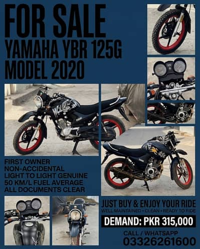 Yamaha YBR 125G 2020 | Genuine | First Owner | Non-Accidental | Cheap