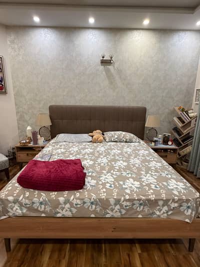 Bed  and side table