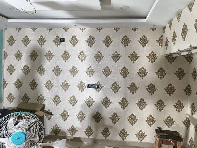 fabric Wallpaper,Ceiling Available with fitting  Whatsapp 03009874271 11