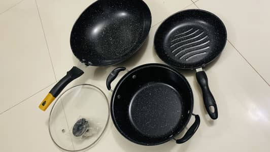Non Stick Marble Coated Cookwear Set