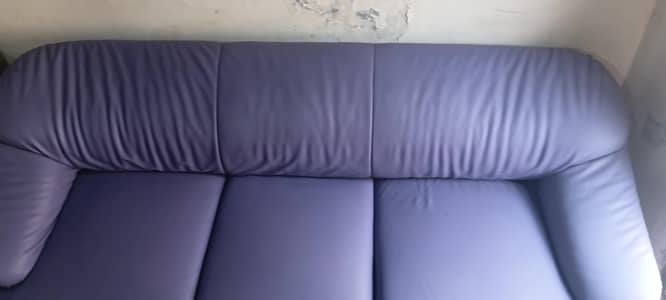 3 2 1  sofa set 1 year used flock leather