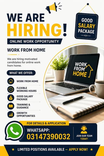 we are hiring serious candidate for online work