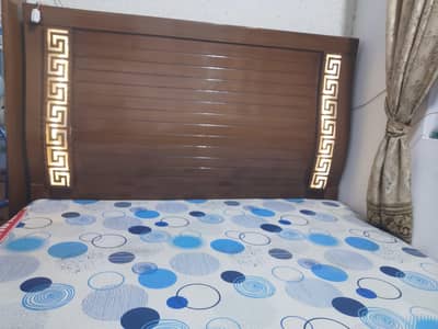 LED Lights in king size bed with 2 suitables