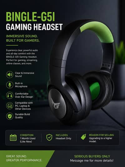 BINGLE-G5I GAMING HEADSET