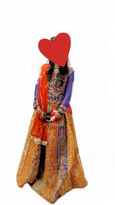 Heavy Embroidery mahndi lahnga 3 piece