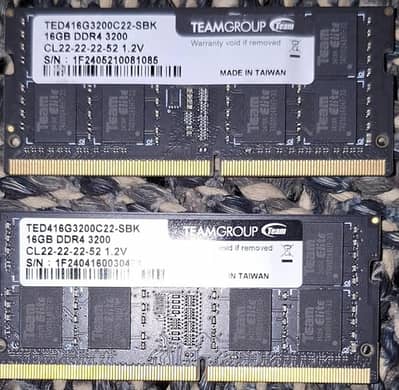 team group ram 16*16 speed 3200 two sticks