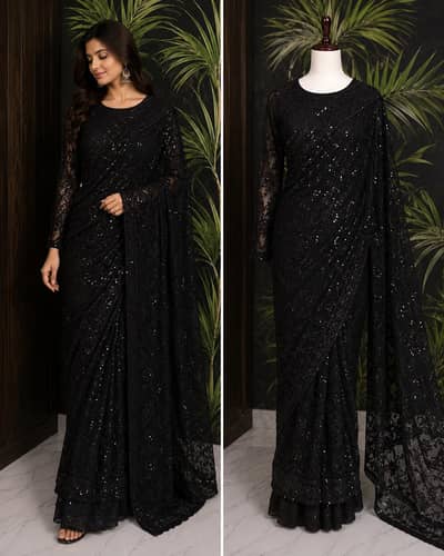 black saree