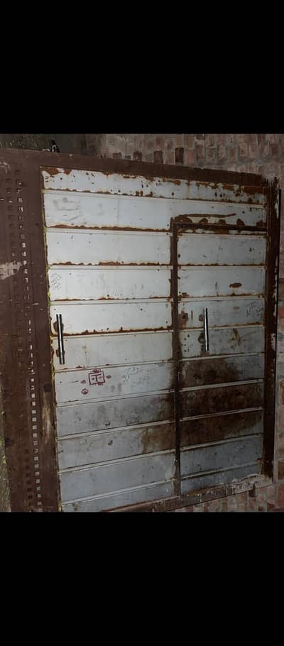 Used Iron Main Gate (Size 8x13 Feet) with Small Wicket Gate