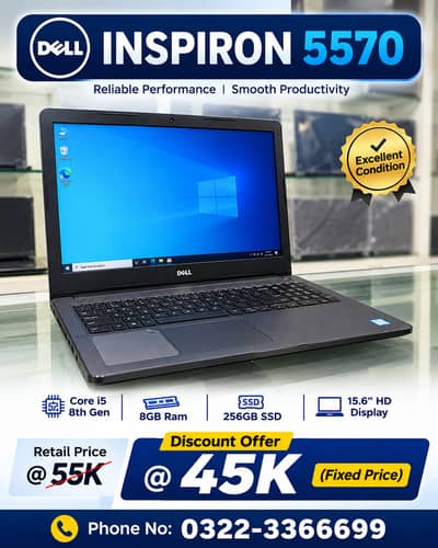 Dell Inspirpon 5570 Core i5 8th Gen 15.6’’ HD Display [fixed price]