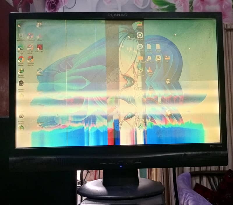 Computer LCD 22" Half Display Working 1