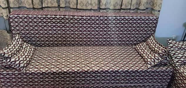 3 in 1 Stylish Sofa Cum Bed Set With Matching Table