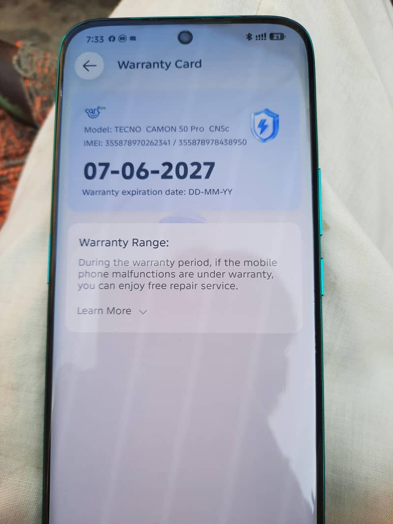 Tecno camon 50 pro 6