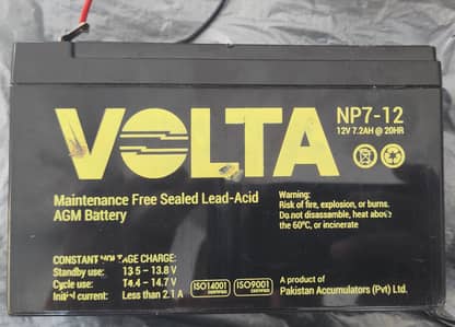 VOLTA BATTERY 7.2AH FOR SALE