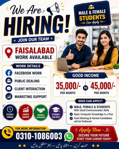 male and female staff required