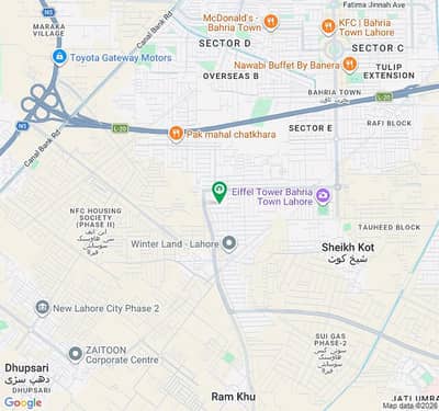 1 Kanal Residential Plot for Sale in Sikander Block, Bahria Town Lahore Prime Location