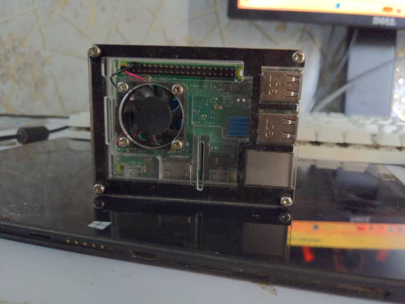 Raspberry pi 3 model B+. With  transparent Case 4