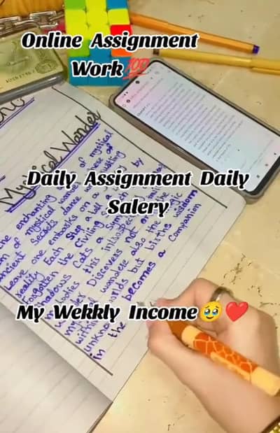 Hand Writing Assignment Work Available For Male And Female