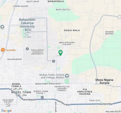 10 Marla plot for sale in officer town near BZU Agriculture gate MPS ROAD Multan