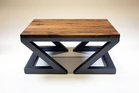 Handmade Iron & Wood Center Table | Custom Welding Furniture