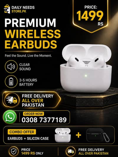 premium wirless earbuds with free delivery