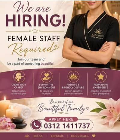 Female Staff is required