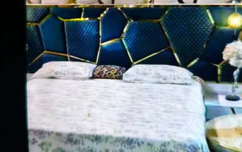 king size bed side table dressing round shape mirror