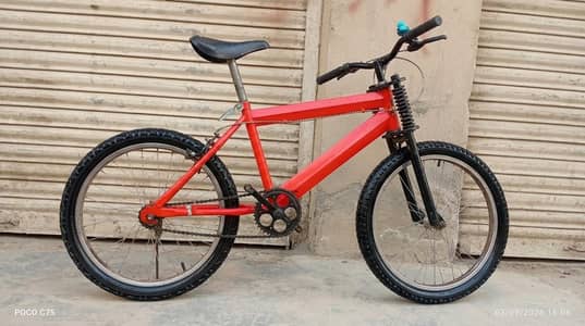 Red BMX Cycle With Front Suspension – Excellent Look