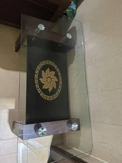 glass table double tiles