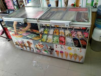 Haier Inverter Double Door Deep Freezer with Ice Cream Pans & Storage