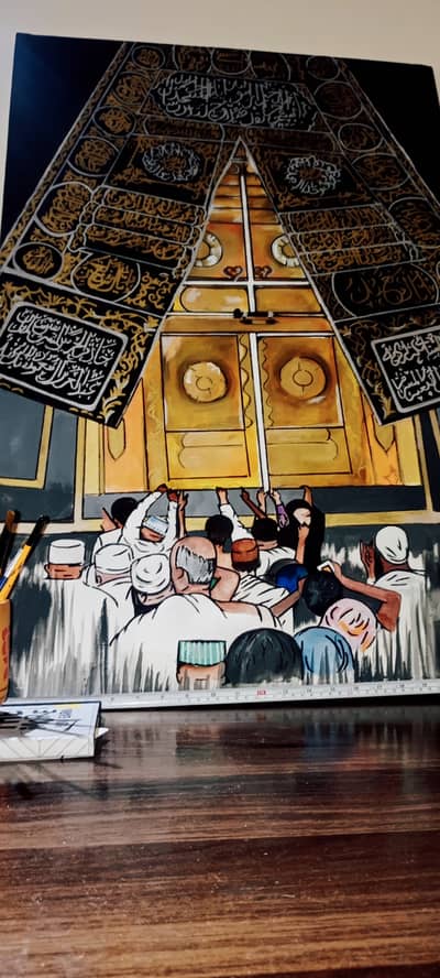 Hand Painted Kaaba Painting | Islamic Wall Art | Beautiful Art