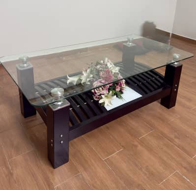 Modern Glass Top Center Table | Premium Design | Excellent Condition