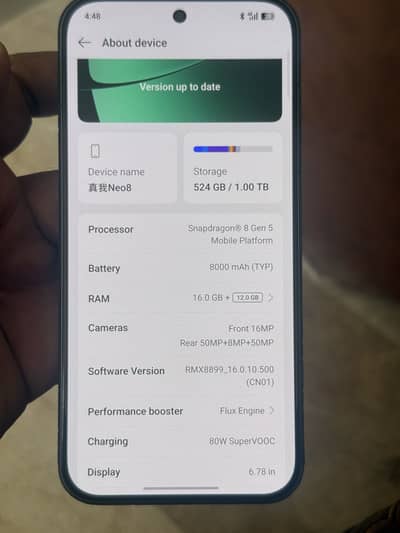 Realme neo 8 16gb 1TB gray just phone