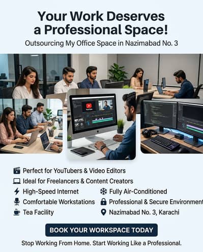 Looking for a Professional Office Space in Nazimabad No. 3, Karachi